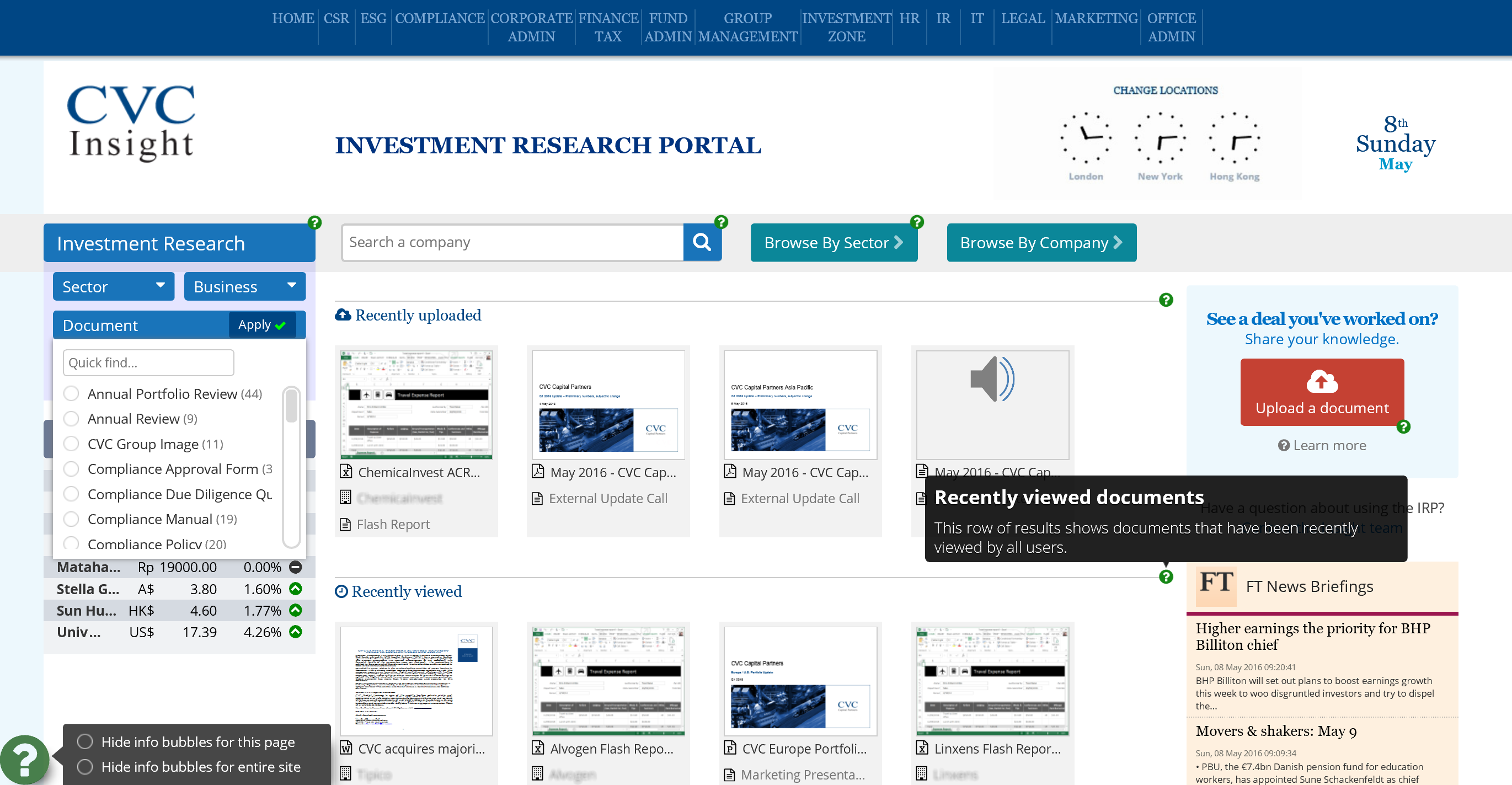 CVC IRP landing page