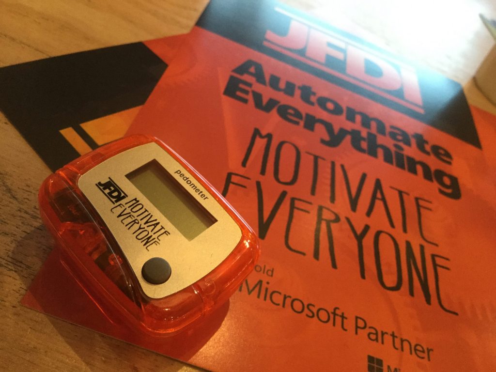 JFDI Motivate Everyone pedometer